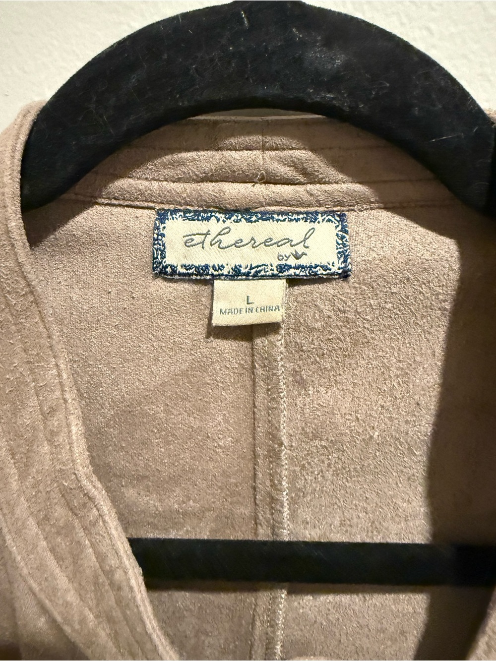 Ethereal Taupe Faux Suede Sleeveless Zip Vest - Picture 6 of 6